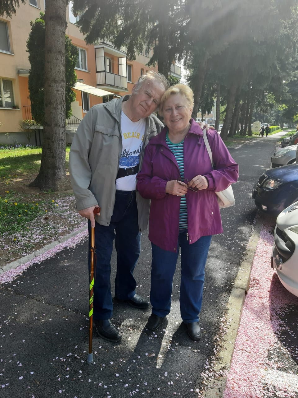 Dedko s babkou na spoločnej fotografii.